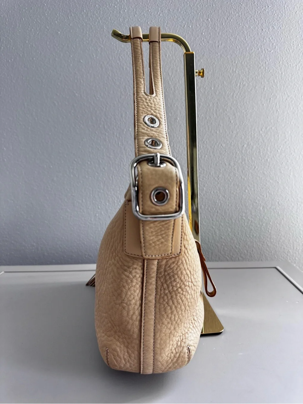 Vintage Coach #1429 Leather East West Legacy Shoulder Bag with Tassel